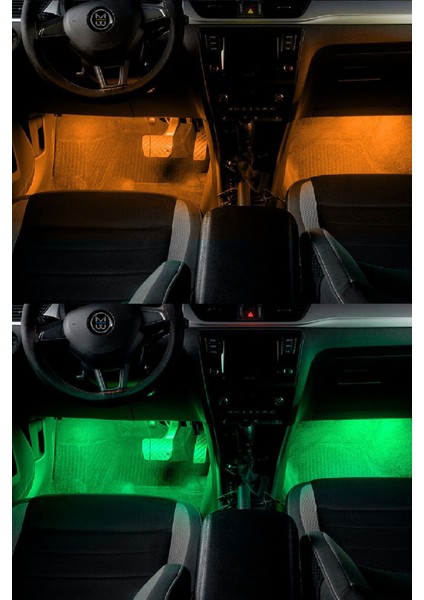 Çakmaklık Girişli Rgb Ayak Altı LED Sese Duyarlı LED Müziğe Duyarlı 12 LED