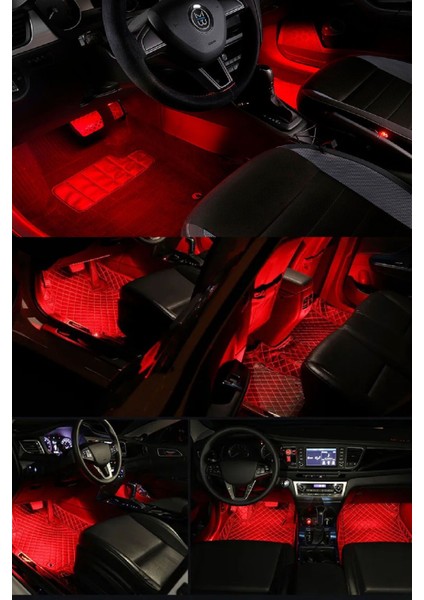 Çakmaklık Girişli Rgb Ayak Altı LED Sese Duyarlı LED Müziğe Duyarlı 12 LED