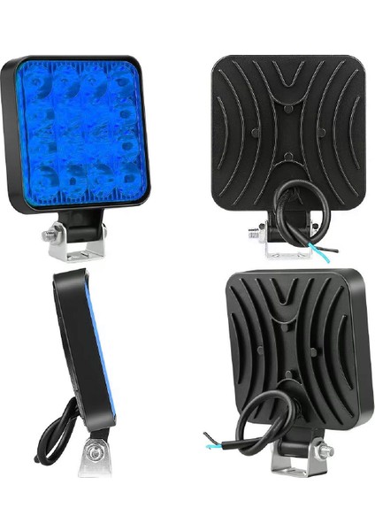 16 LED 12-24 Volt Kare Mavi Spot Far Oto Çalışma Lambası Atv Kamyon Tır Traktör Offroad fiyatları