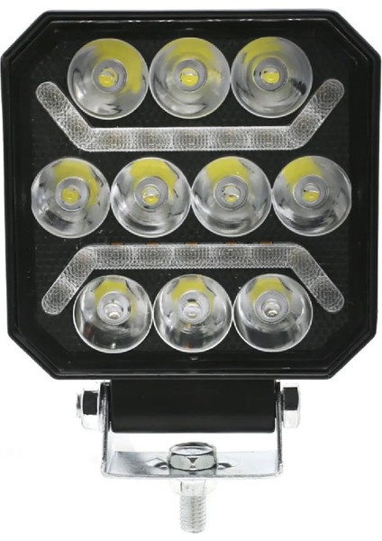 Oto Çalışma Lambası 4 Inç 12-24V Drl Sarı 2 Mod Flash Traktör Tır Kamyon Tekne Projektör Sis Farı