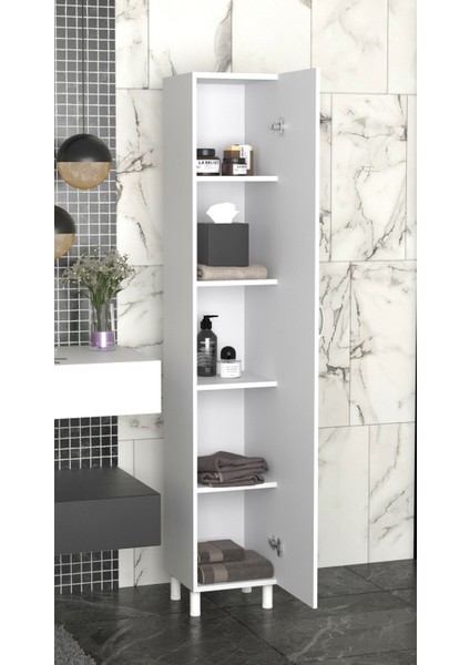 Mimoza 5 Raflı Çok Amaçlı Banyo Dolabı