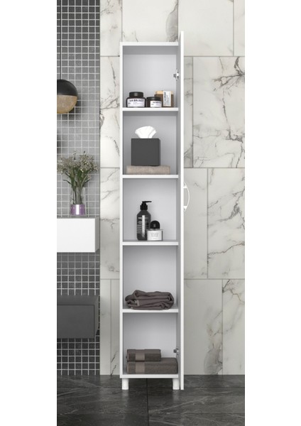 Mimoza 5 Raflı Çok Amaçlı Banyo Dolabı modelleri
