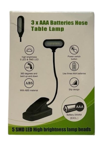 Ledli Klipsli Mini Kitap Okuma Lambası Mandallı Şarjlı Işık Masa Lambası Kitap Okuma Işığı- sarı gövde rengi modelleri