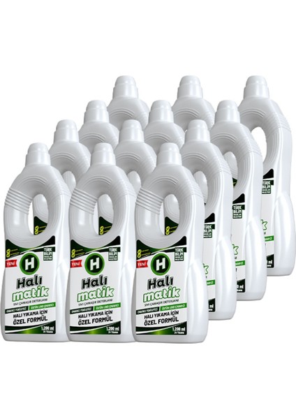 Halı Kilim Yolluk Sıvı Çamaşır Deterjanı 12 Adet x 1200 ml