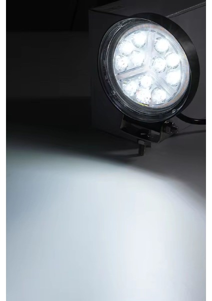 2 Adet 120W 12-24 Volt Angel Yuvarlak Spot Far Oto Çalışma Lambası Atv Kamyon Tır Traktör Offroad modelleri