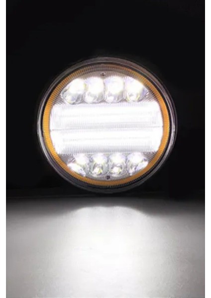 2 Adet 72W 12-24 Volt Yuvarlak Angel Spot Far Oto Çalışma Lambası Atv Kamyon Tır Traktör Offroad