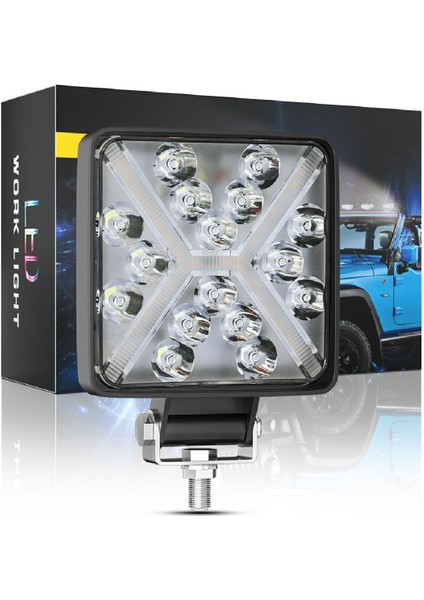 x Angel 180W 12-24 Volt Kare Spot Far Oto Çalışma Lambası Atv Kamyon Tır Traktör Offroad fiyatları