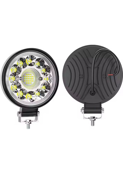 2 Adet 33 LED 12-24 Volt Yuvarlak Spot Far Oto Çalışma Lambası Atv Kamyon Tır Traktör Offroad