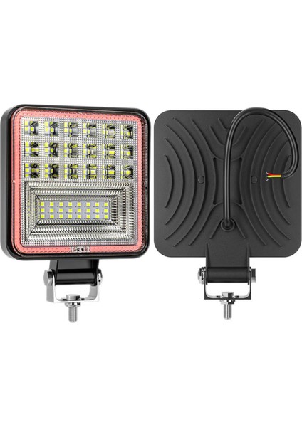 Off Road 12-24 Volt Kare Sis Farı Drl Kırmızı 4 Inç 126 W Oto Çalışma Lambası fırsatları