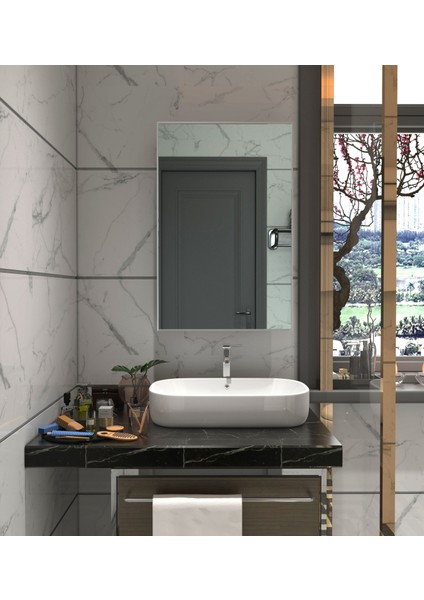 Tek Kapaklı Aynalı Banyo Dolabı