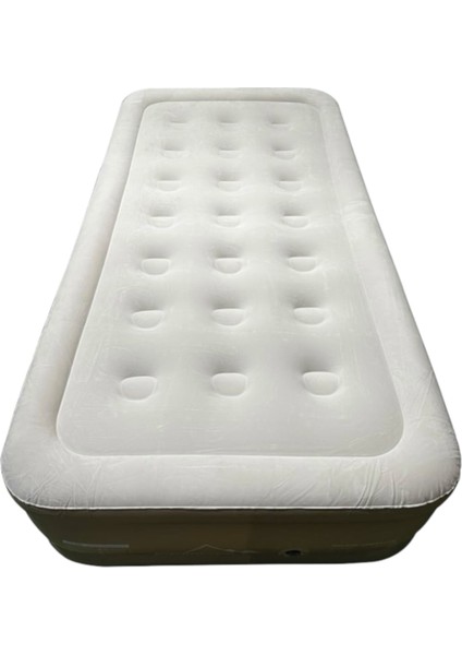 Tek Kişilik Yüksek Şişme Yatak Kamp Seyahat Ev Piknik Şişme Yatak Yerden Yüksek 42CM
