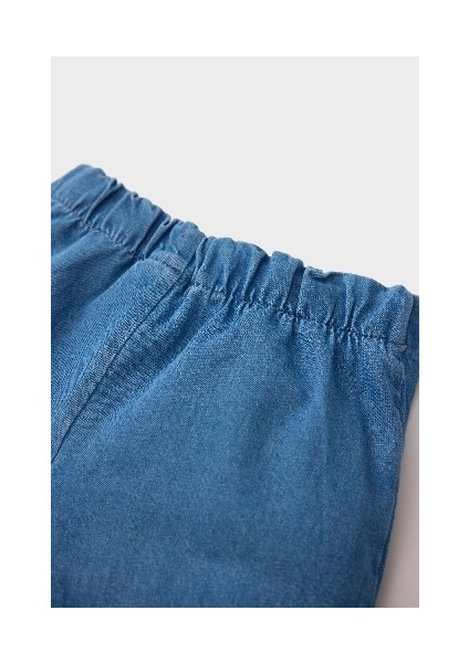 Kız Bebek Beli Lastikli Jean Şort Etek E0438A525SM