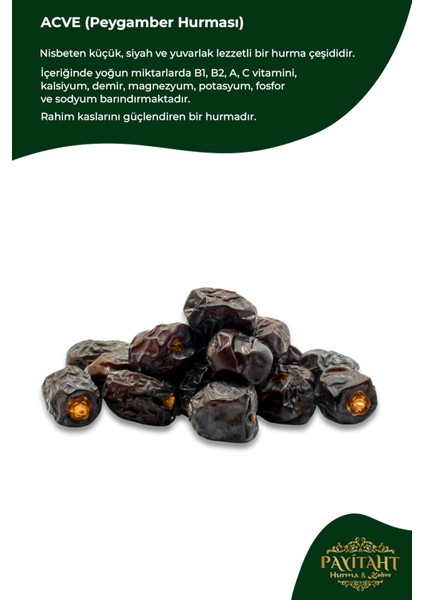 Medine Acve Peygamber Hurması 12 Li Paket - 100 gr Yeni Mahsul Vitamin Deposu Tadımlık Hac Dönüşü Hediyelik Hurma
