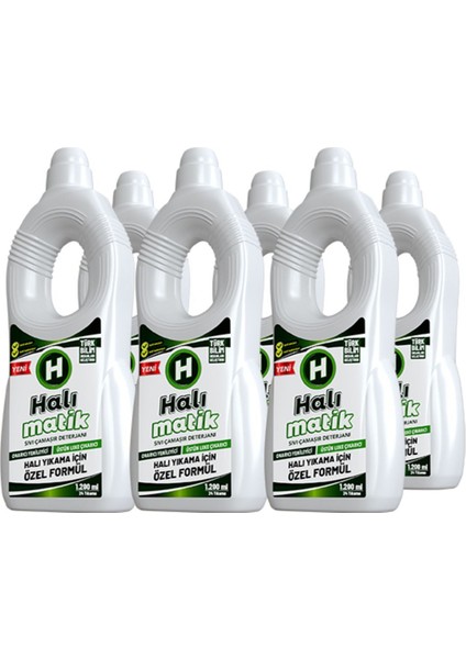 Sıvı Halı Kilim Yolluk Vegan Çamaşır Deterjanı 6 Adet 1200 ml