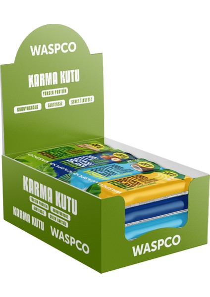Yüksek Protein Bar 50g Karma Kutu 15 Adet (5 Çeşit)