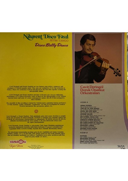 Cavit Deringöl, Doruk Onatkut Orkestraları ‎– Nihavent Disco Fasıl Ritim Tango (Plak)