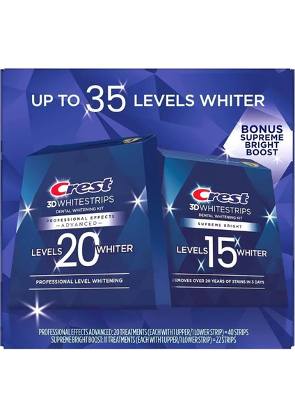 3D Whitestrips Level 20 - Level 15 Set Diş Bantı