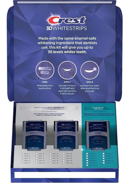 3D Whitestrips Level 20 - Level 15 Set Diş Bantı fiyatları