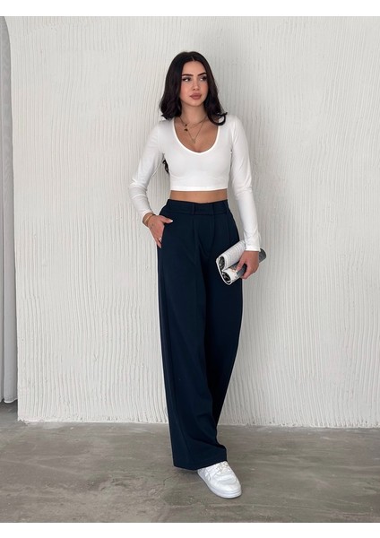 Kadın Beli Lastikli Bol Paça Pantolon fiyatları