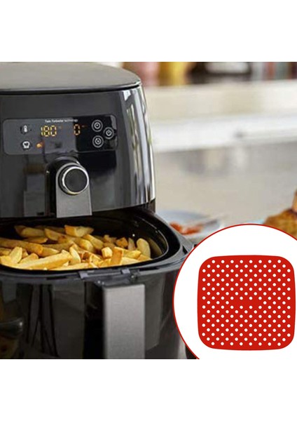 No.4 Tarzı Hava Fritözü Matı 7.5~9 Inç Hava Fritözleri Için Gıda Kalitesi Yapışmaz Silikon Fryer Sepeti Matı (Yurt Dışından)