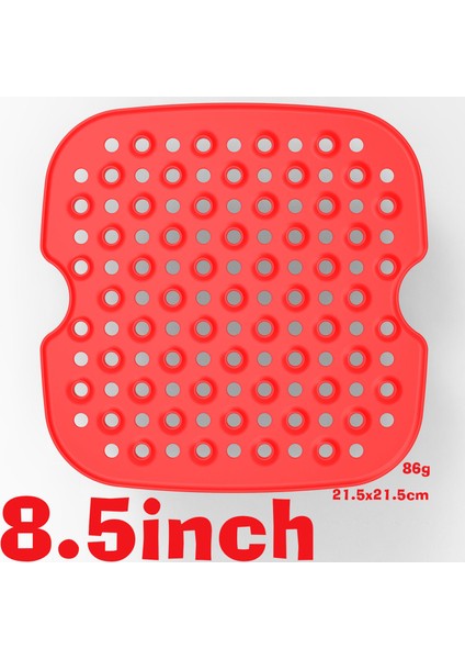 No.11 Stili Hava Fritözü Için Non-Stick Silikon Fırın Sepeti Matı 7.5~9 Inç Fritözler Buharlılar Mutfak Aksesuarları (Yurt Dışından)