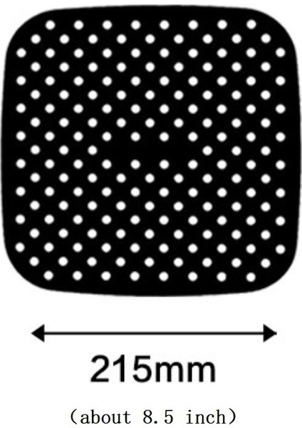 No.7 Tarzı Tekrar Kullanılabilir Hava Fritözü Liner Delikli Yapışmaz Mat Pizza Tabağı Izgara Buhar Pişirme Fırın Pişirme Yemek Beyaz Tencere Yağ Silikon Aksesuarları (Yurt Dışından)