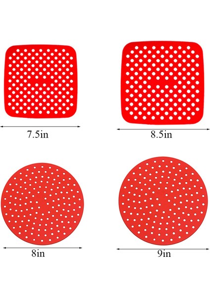 No.8.5 Stili Kare Yuvarlak Hava Kızartma Makinesi Mat Silikon Mat Fırın Matı Hamur Matları Mutfak Fırın Araçları (Yurt Dışından) indirimleri