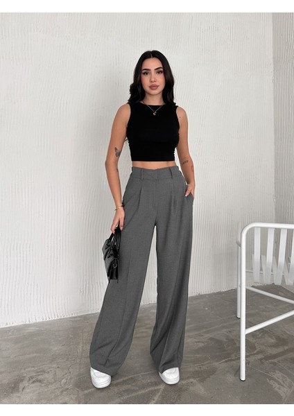 Kadın Beli Lastikli Bol Paça Pantolon fiyatları