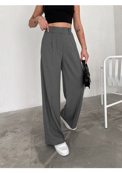 Kadın Beli Lastikli Bol Paça Pantolon fırsatları