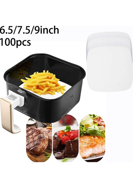 9 Inç Tarzı Hava Fritözü Buharlı Torbalar Premium Odun Lifli Kağıt Fırın Kağıdı Yapışmaz Kare Buhar Sepeti Mat Pişirme Araçları (Yurt Dışından) fiyatları