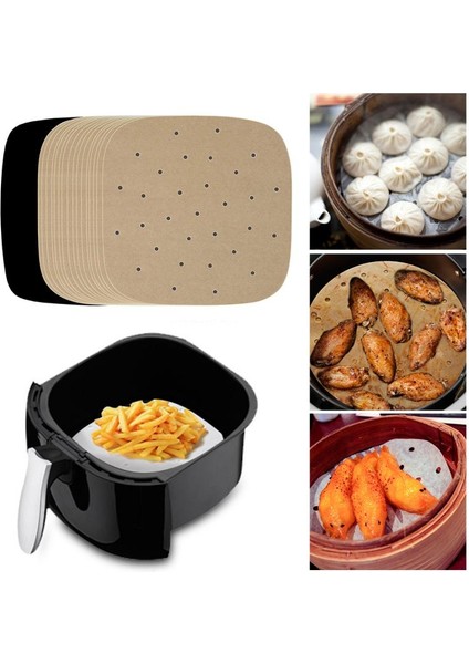 Al8.5 A Style Buharlı Sepet Matı Hava Fritözü Buharlı Torbalar Premiu Delikli Ahşap Hamur Kağıtları Yapışmaz Pişirme Araçları (Yurt Dışından)