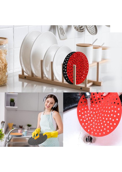 Kare 7.5 Inç Kırmızı Stil Yuvarlak Kare Silikon Hava Fritözü Lider Yapışmaz Fırın Mat Hamur Işleri Aksesuarı Yeniden Kullanılabilir Fırın Tepsisi Yağ Matları Kek Izgara Tabak - (Yurt Dışından) fırsatları