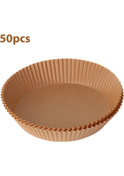 50 Adet Kahverengi Tarzı Ev Hava Fritözü Için Özel Yağ Geçirmez ve Yağı Emici Kağıt - Mutfak Tabağı Fırın Tepsi Pedleri (Yurt Dışından)