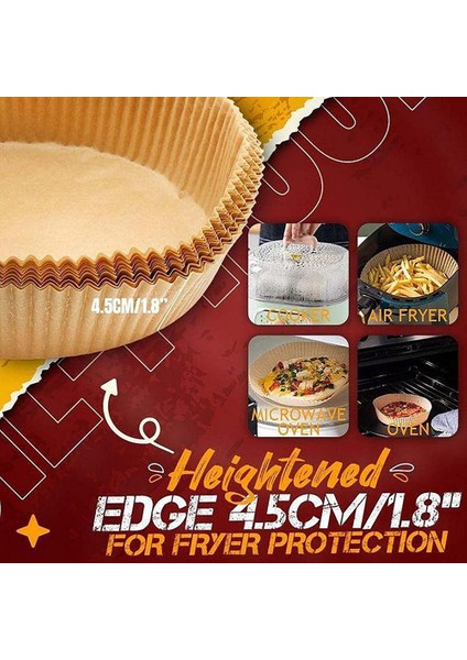 16CM Sarı 50PCS Tarzı Hava Fritözü Pişirme Için Özel Yağ Geçirmez ve Yağ Emici Kağıt Ev Barbekü Tepsisi Gıda Fırını Mutfak Tabağı Ped (Yurt Dışından) fırsatları