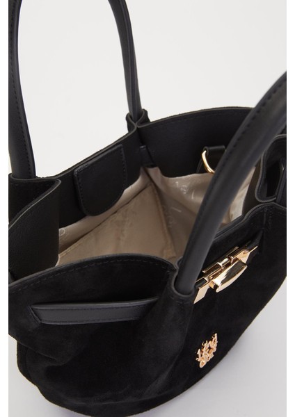 Siyah Kemerli Süet El Çantası modelleri