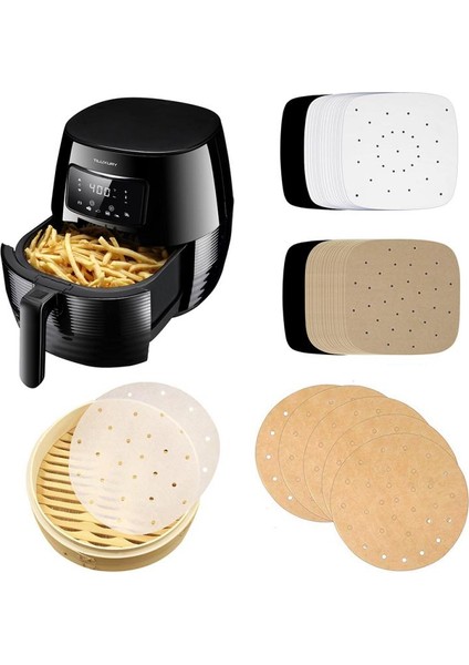 Mavi Stil Hava Fritözü Liner Delikli Fırın Kağıt Pişirme Kağıdı Keten Kağıdı Buhar Tencere Non-Stick Pişirme Kağıdı Inç (Yurt Dışından) modelleri