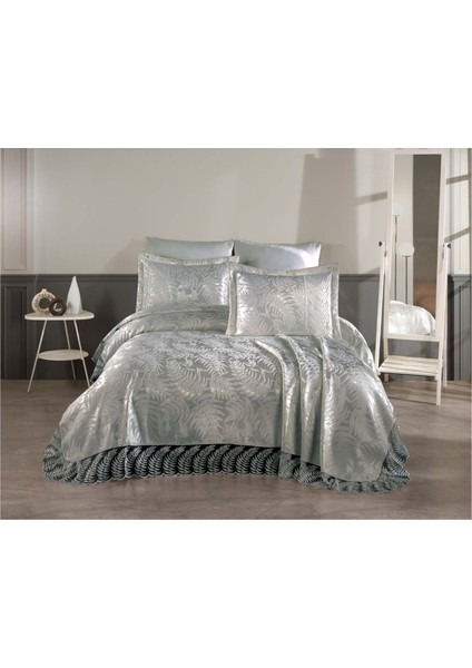 Palm 3 Parça Fransız Dantelli Şönil Lux Pike Takımı