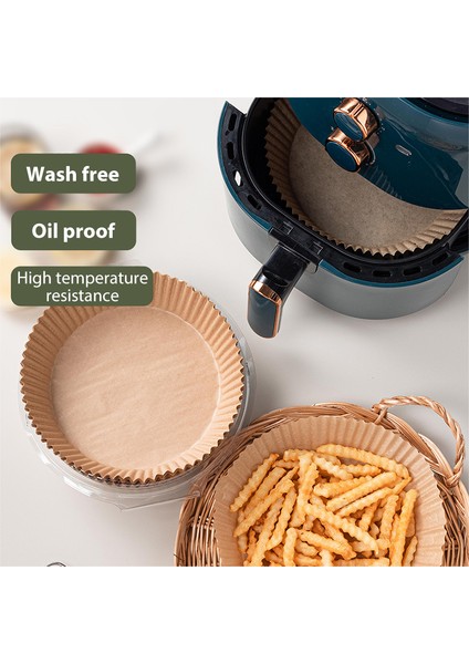 50 Adet Kahverengi 20X4.5CM Tarzı Ev Kullanımı Için Hava Fritözü Kağıt Fırın Yağ Geçirmez ve Yağı Emen Kağıt - Hava Fritözü Aksesuarları (Yurt Dışından) fiyatları