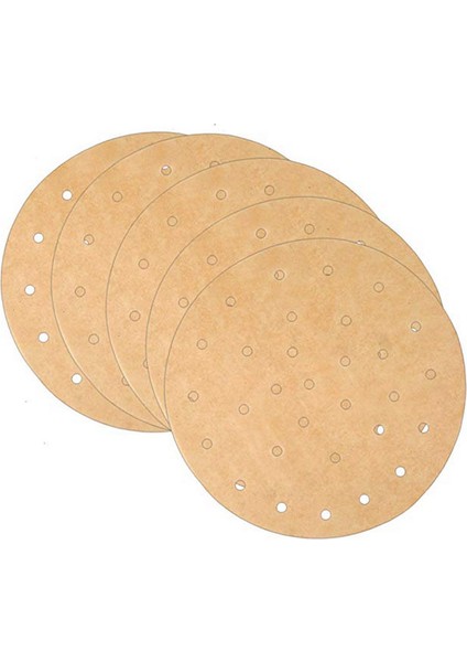 Koyu Gri Tarzı 100 Adet Buharda Pişirme Sepeti Matı Hava Fritözü Buharlı Linerler Premium Delikli Ahşap Hamuru Kağıdı Non-Stick Fırın Pişirme Aracı Aksesuarları (Yurt Dışından)