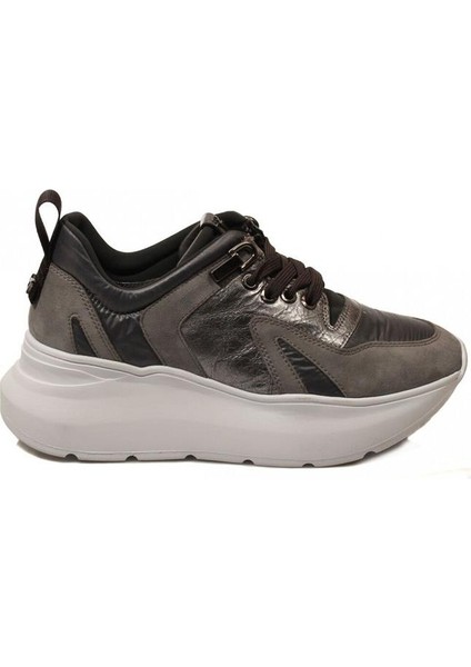 UUHD1TCA Gri Deri Dolgu Topuklu Kadın Sneaker fiyatları