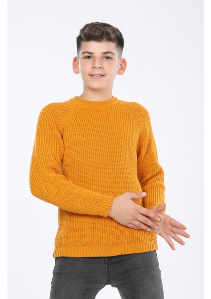 Erkek Çocuk Regular Fit Basic Triko Kazak (4-13) Yaş