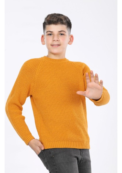 Erkek Çocuk Regular Fit Basic Triko Kazak (4-13) Yaş