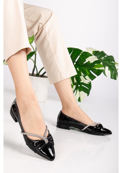 Kadın Düz Taban Sivri Burun Taşlı Babet DC10316 fiyatları