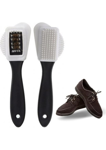 Çift Taraflı Pratik Taşınabilir Süet Nubuk Deri Çizme Bot Ayakkabı Temizleme Bakım Fırçası fiyatları