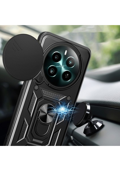 Realme 12 4g Kılıf Pars Kamera Korumalı Yüzüklü Tank Kapak