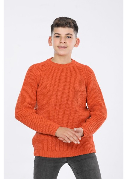 Erkek Çocuk Regular Fit Basic Triko Kazak (4-13) Yaş