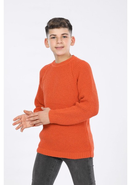 Erkek Çocuk Regular Fit Basic Triko Kazak (4-13) Yaş