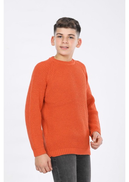 Erkek Çocuk Regular Fit Basic Triko Kazak (4-13) Yaş