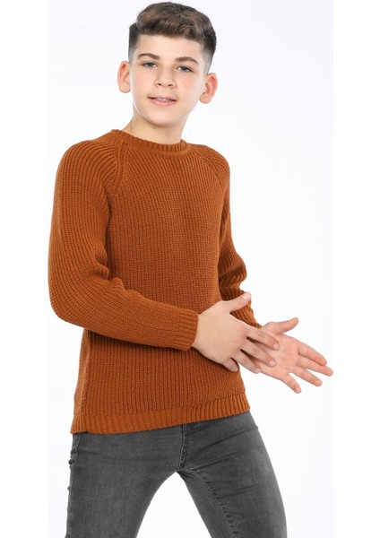 Erkek Çocuk Regular Fit Basic Triko Kazak (4-13) Yaş