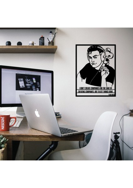Elon Musk Metal Tablo